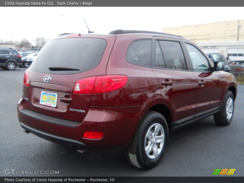 Dark Cherry / Beige 2009 Hyundai Santa Fe GLS
