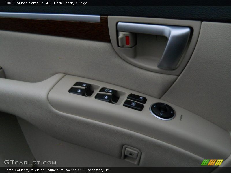 Dark Cherry / Beige 2009 Hyundai Santa Fe GLS