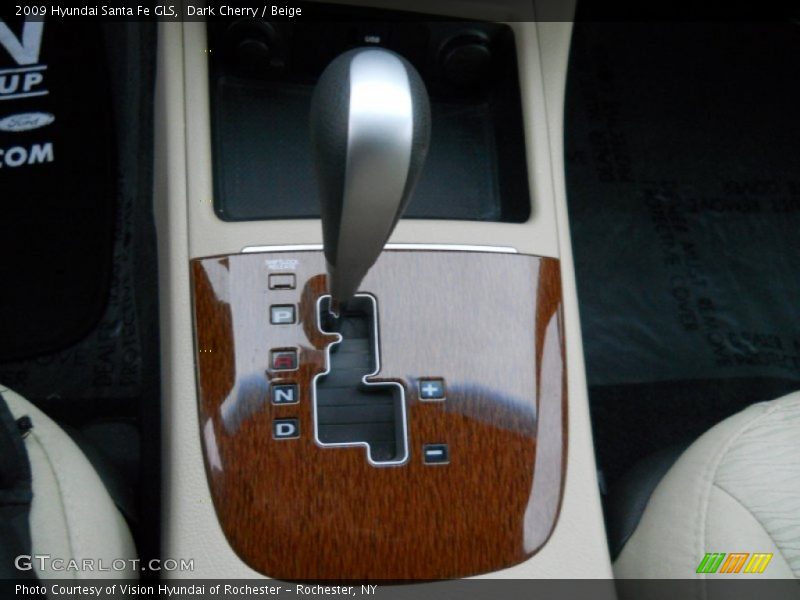 Dark Cherry / Beige 2009 Hyundai Santa Fe GLS