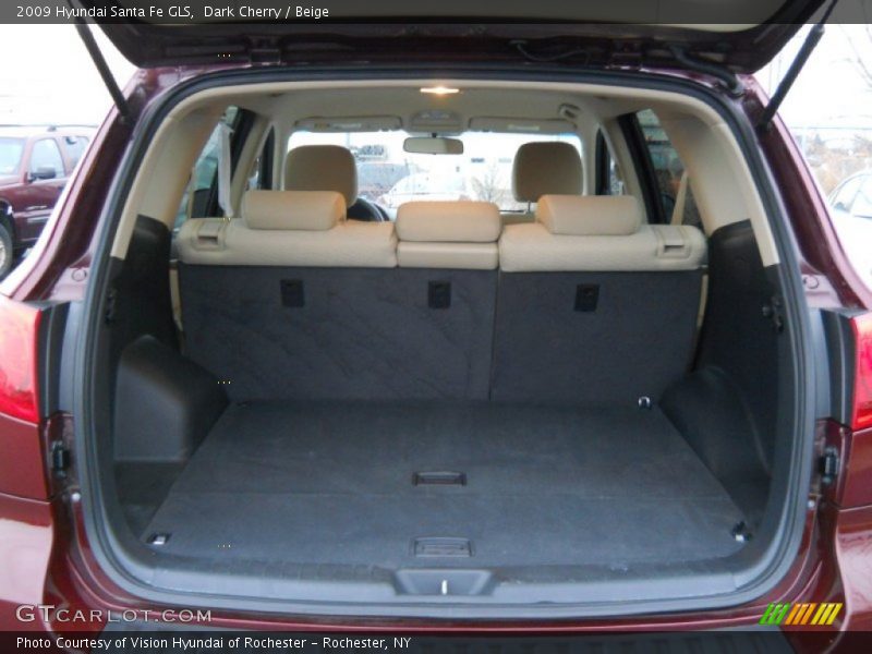 Dark Cherry / Beige 2009 Hyundai Santa Fe GLS