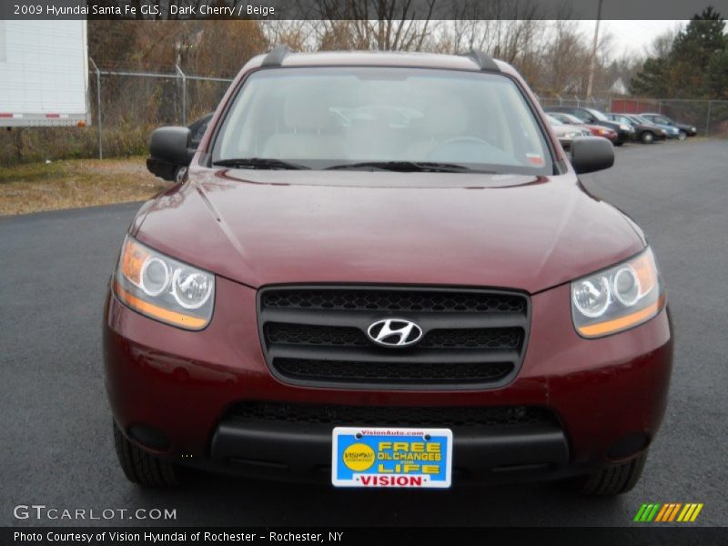 Dark Cherry / Beige 2009 Hyundai Santa Fe GLS