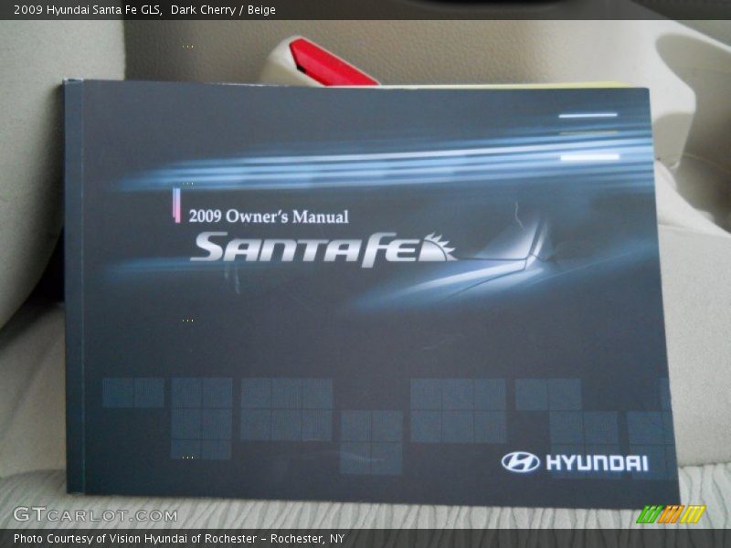 Dark Cherry / Beige 2009 Hyundai Santa Fe GLS