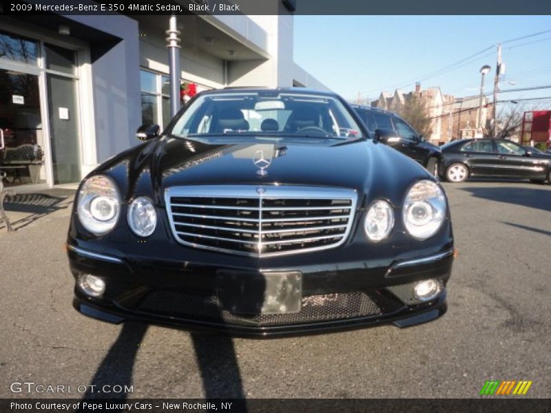Black / Black 2009 Mercedes-Benz E 350 4Matic Sedan