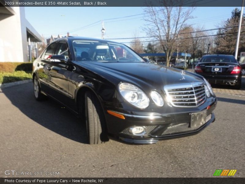 Black / Black 2009 Mercedes-Benz E 350 4Matic Sedan