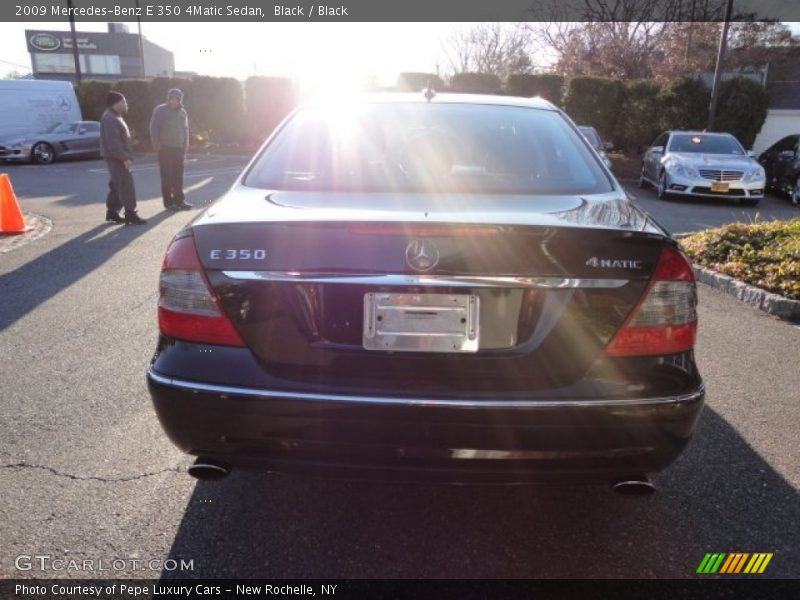 Black / Black 2009 Mercedes-Benz E 350 4Matic Sedan