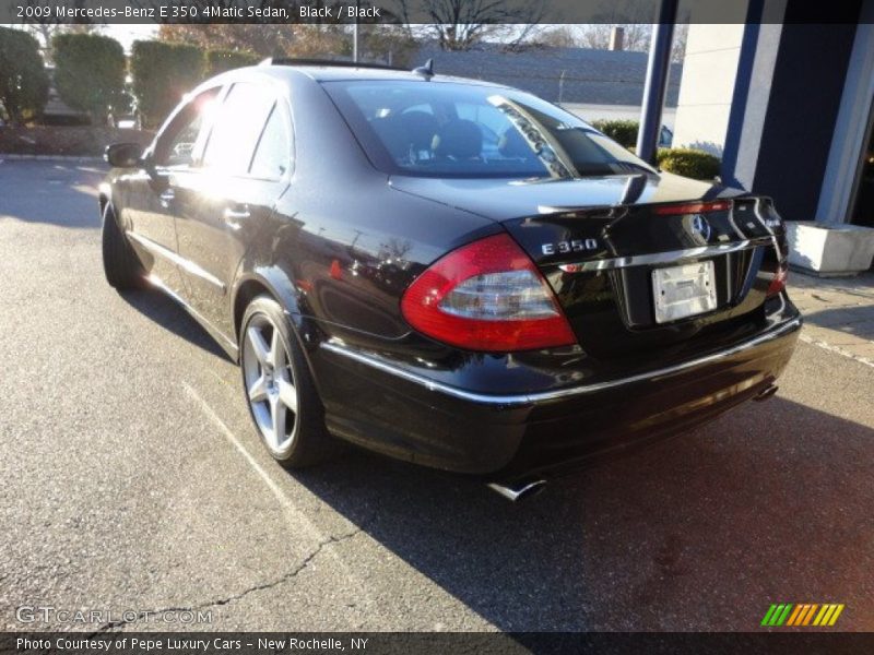 Black / Black 2009 Mercedes-Benz E 350 4Matic Sedan