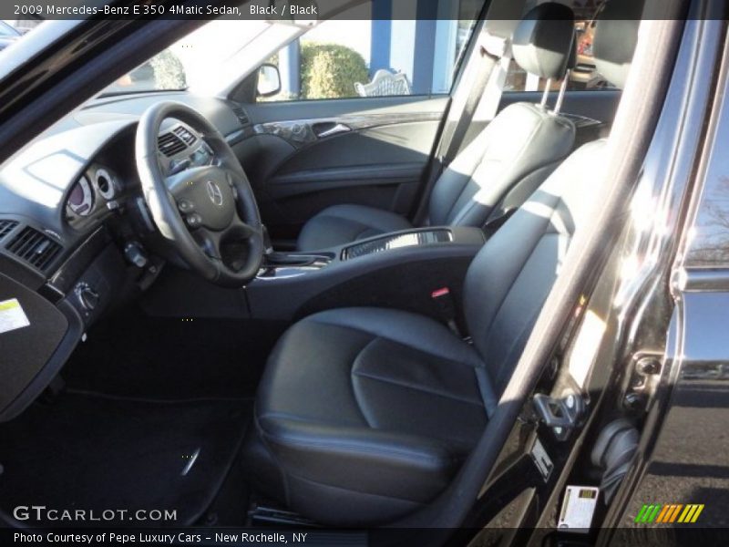 Black / Black 2009 Mercedes-Benz E 350 4Matic Sedan