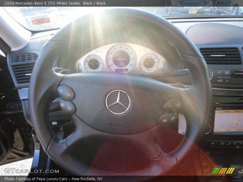 Black / Black 2009 Mercedes-Benz E 350 4Matic Sedan