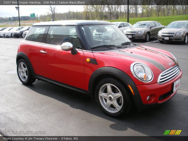 Chili Red / Carbon Black/Black 2007 Mini Cooper Hardtop