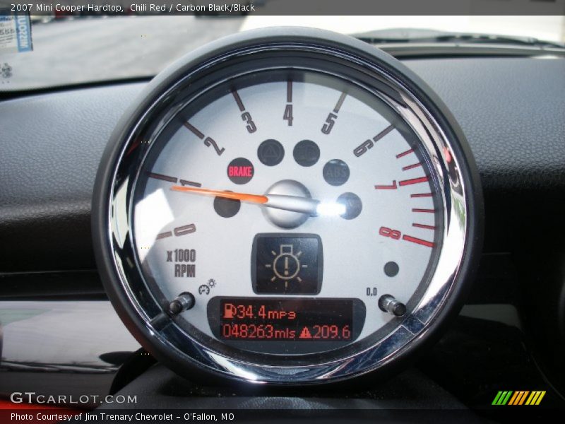 Chili Red / Carbon Black/Black 2007 Mini Cooper Hardtop
