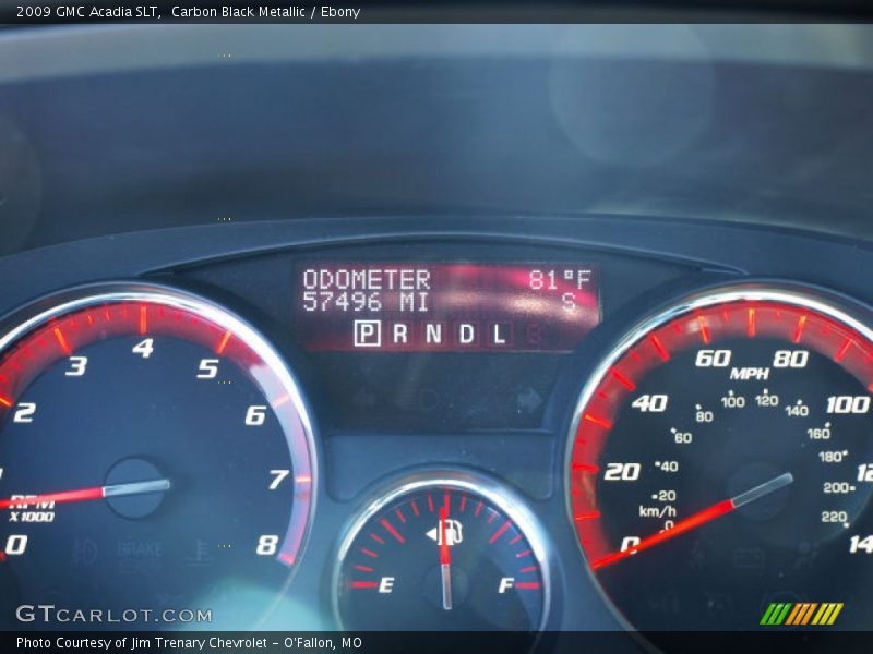 Carbon Black Metallic / Ebony 2009 GMC Acadia SLT