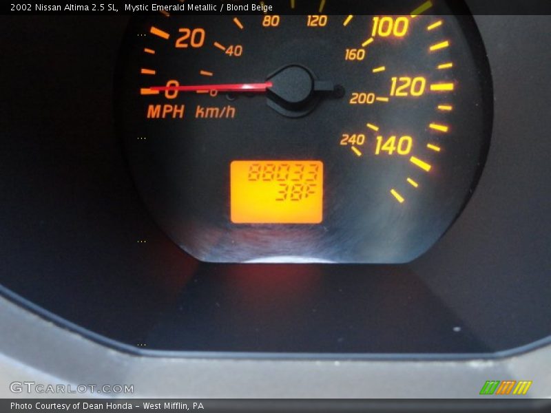 Mystic Emerald Metallic / Blond Beige 2002 Nissan Altima 2.5 SL