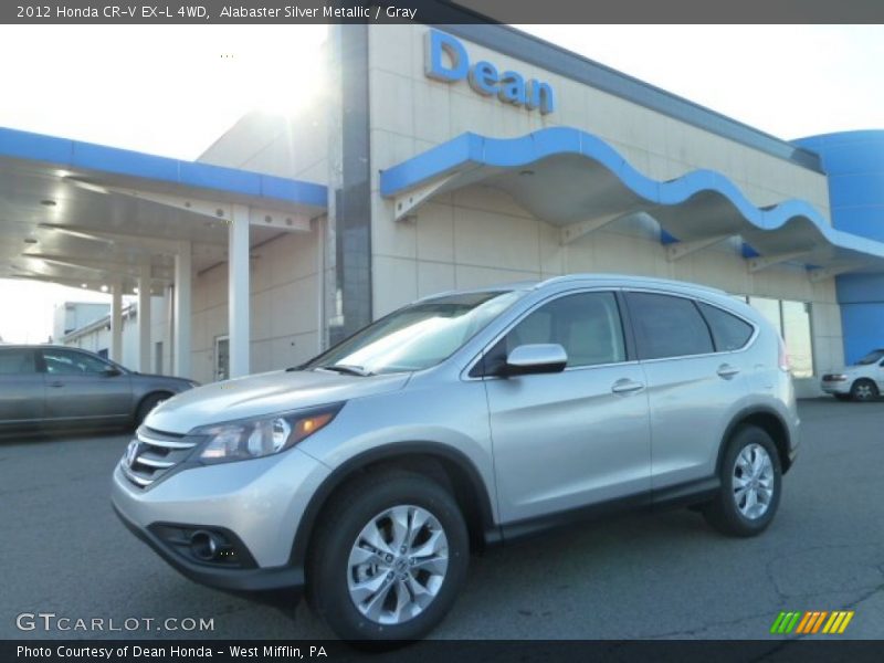 Alabaster Silver Metallic / Gray 2012 Honda CR-V EX-L 4WD