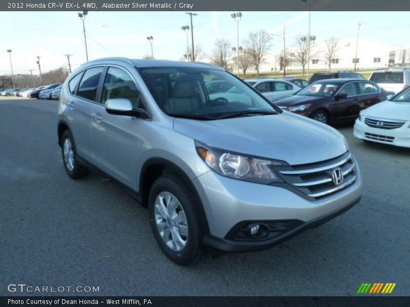 Alabaster Silver Metallic / Gray 2012 Honda CR-V EX-L 4WD