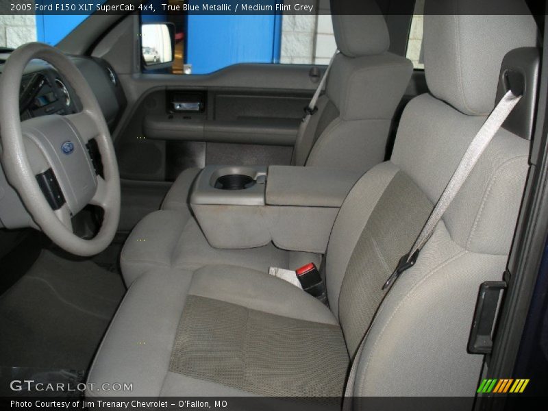 True Blue Metallic / Medium Flint Grey 2005 Ford F150 XLT SuperCab 4x4