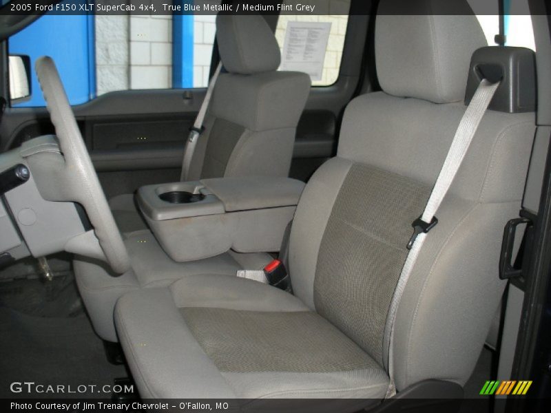 True Blue Metallic / Medium Flint Grey 2005 Ford F150 XLT SuperCab 4x4