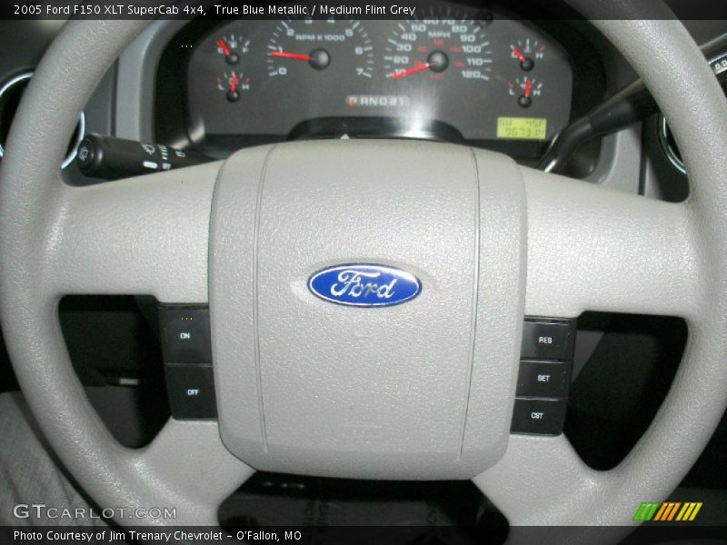 True Blue Metallic / Medium Flint Grey 2005 Ford F150 XLT SuperCab 4x4
