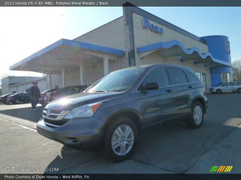 Polished Metal Metallic / Black 2011 Honda CR-V EX 4WD