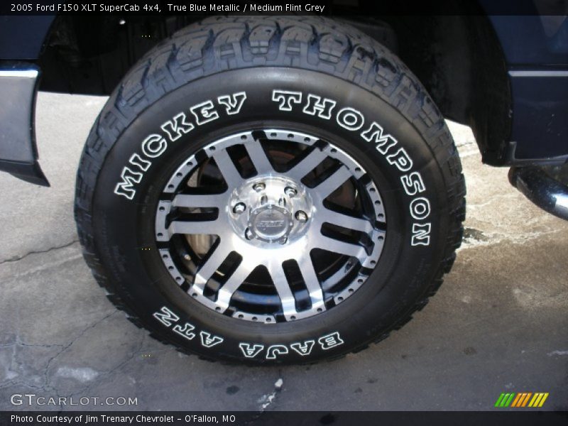 True Blue Metallic / Medium Flint Grey 2005 Ford F150 XLT SuperCab 4x4