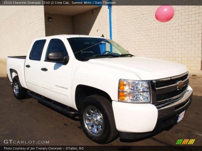 Summit White / Dark Titanium 2010 Chevrolet Silverado 1500 LS Crew Cab
