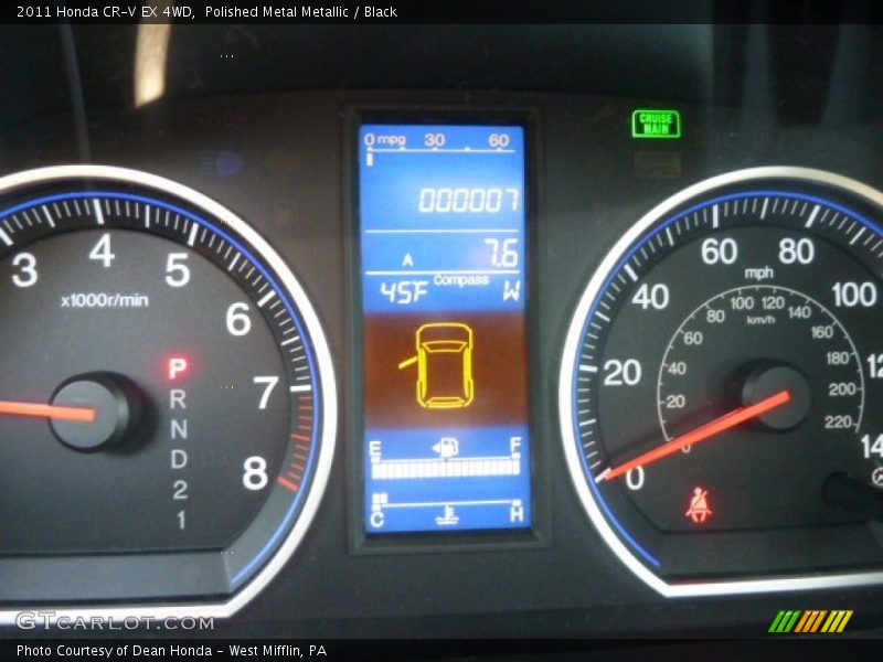 Polished Metal Metallic / Black 2011 Honda CR-V EX 4WD