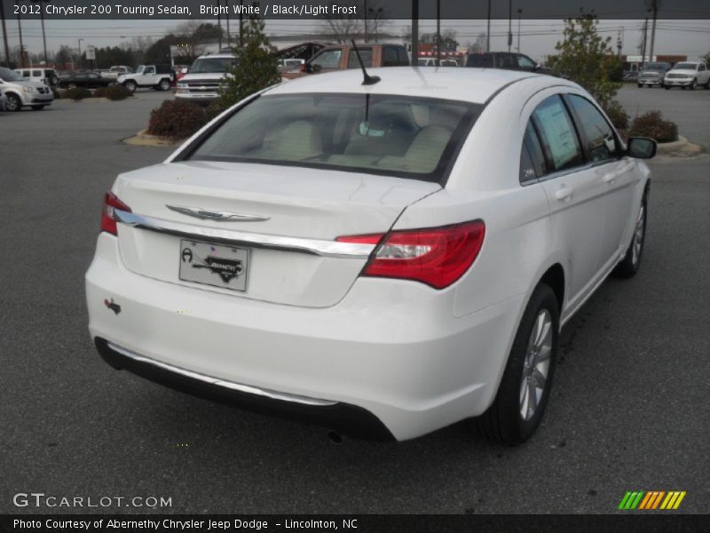 Bright White / Black/Light Frost 2012 Chrysler 200 Touring Sedan