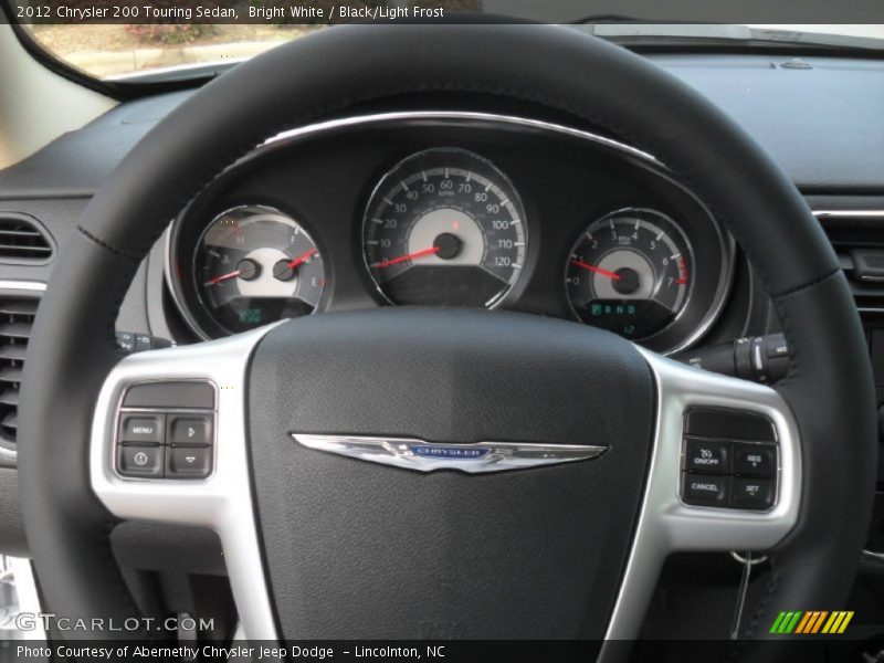 Bright White / Black/Light Frost 2012 Chrysler 200 Touring Sedan