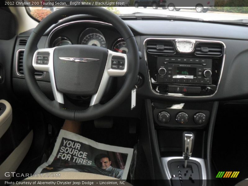 Bright White / Black/Light Frost 2012 Chrysler 200 Touring Sedan