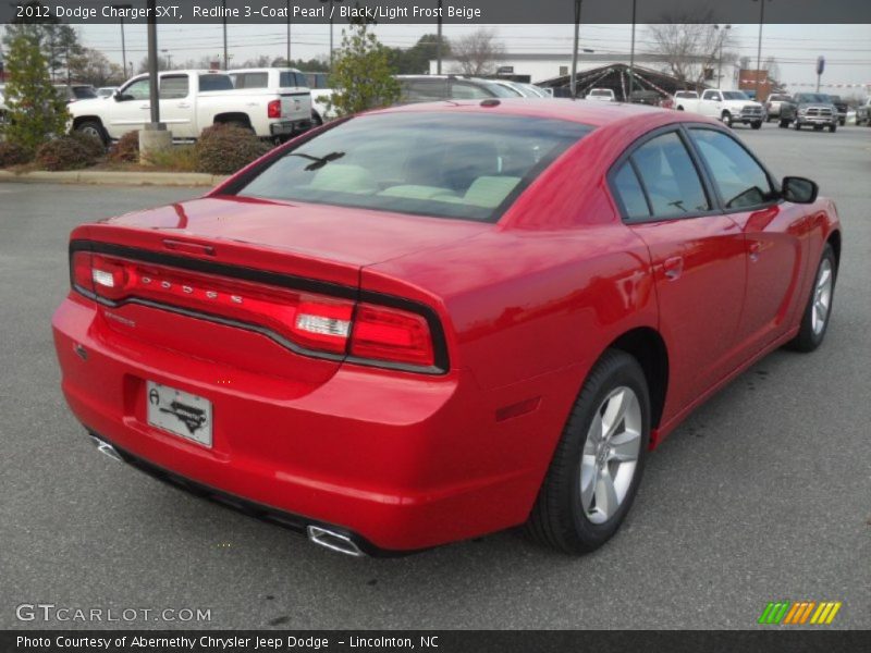 Redline 3-Coat Pearl / Black/Light Frost Beige 2012 Dodge Charger SXT