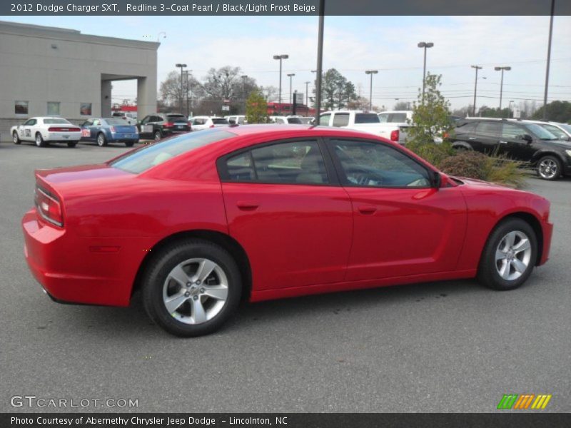 Redline 3-Coat Pearl / Black/Light Frost Beige 2012 Dodge Charger SXT