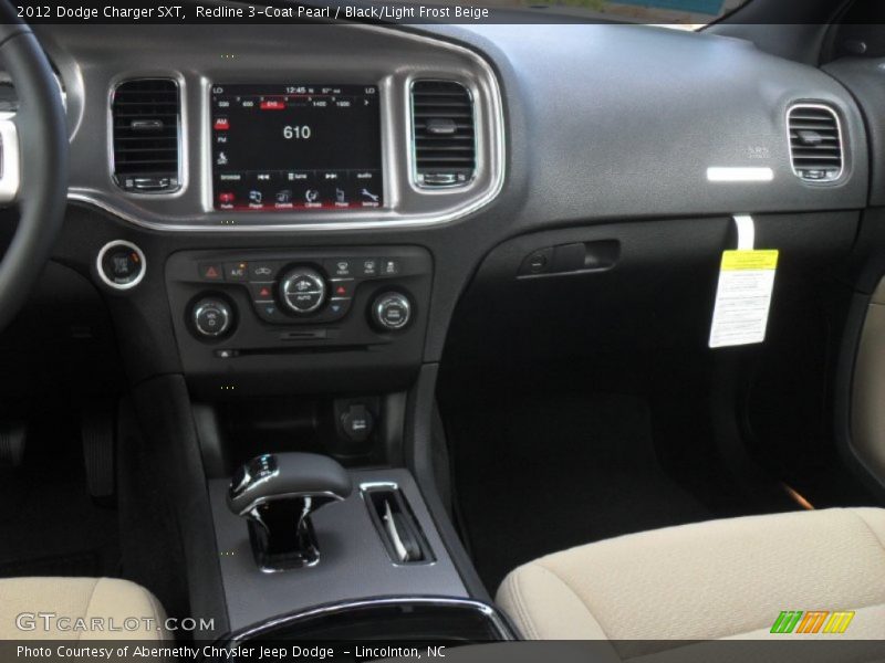 Redline 3-Coat Pearl / Black/Light Frost Beige 2012 Dodge Charger SXT