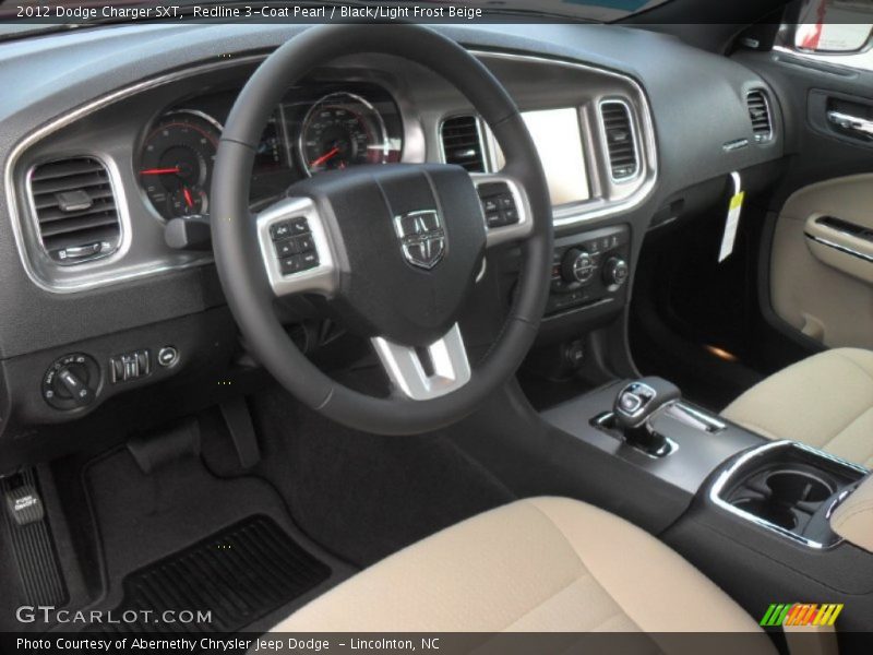 Black/Light Frost Beige Interior - 2012 Charger SXT 