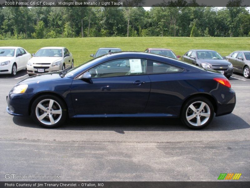 Midnight Blue Metallic / Light Taupe 2008 Pontiac G6 GT Coupe