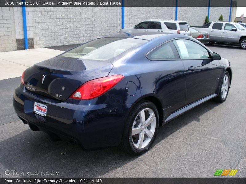 Midnight Blue Metallic / Light Taupe 2008 Pontiac G6 GT Coupe