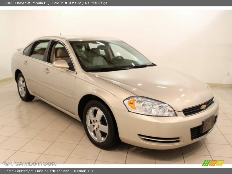 Gold Mist Metallic / Neutral Beige 2008 Chevrolet Impala LT