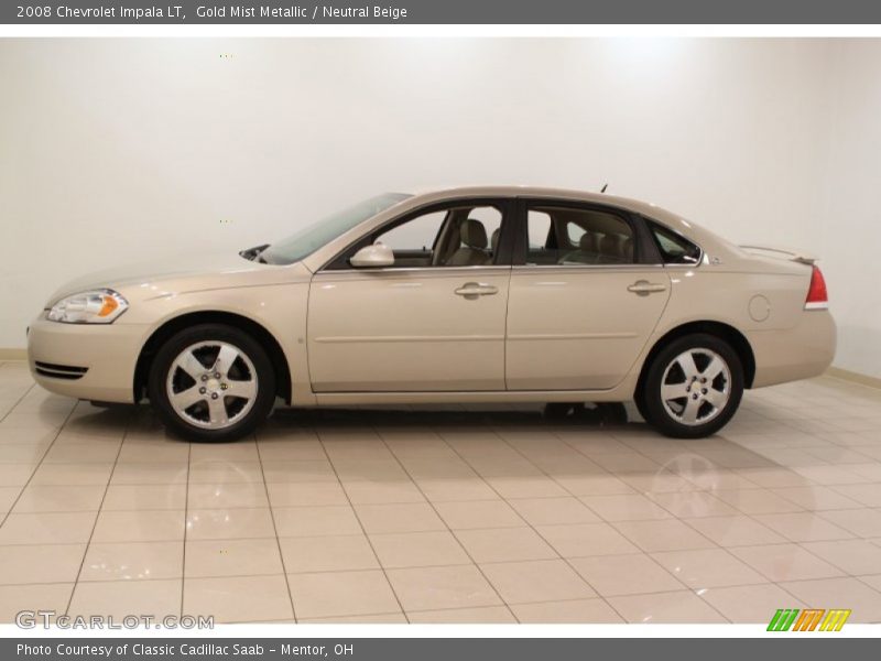 Gold Mist Metallic / Neutral Beige 2008 Chevrolet Impala LT