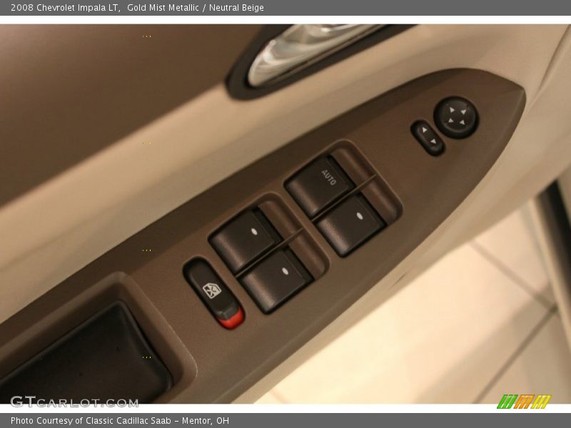 Gold Mist Metallic / Neutral Beige 2008 Chevrolet Impala LT