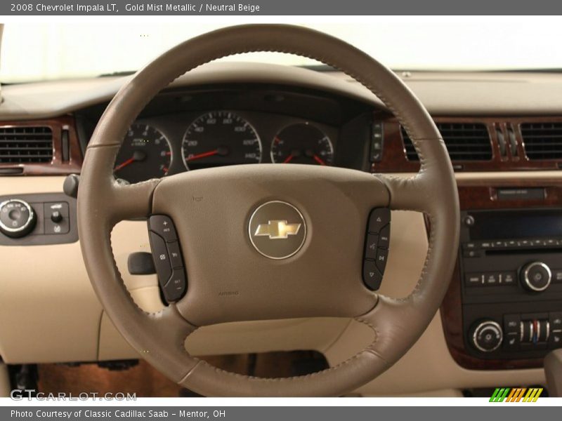 Gold Mist Metallic / Neutral Beige 2008 Chevrolet Impala LT