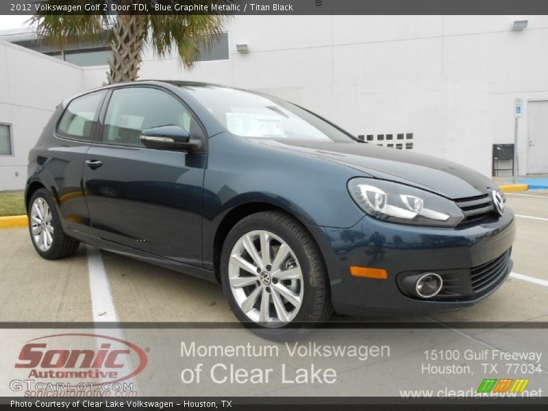 Blue Graphite Metallic / Titan Black 2012 Volkswagen Golf 2 Door TDI