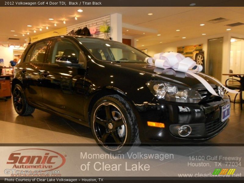 Black / Titan Black 2012 Volkswagen Golf 4 Door TDI