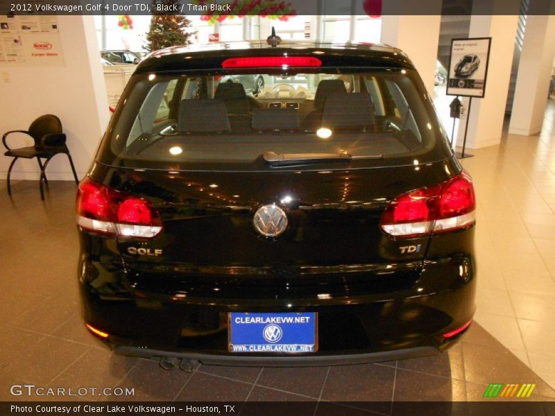 Black / Titan Black 2012 Volkswagen Golf 4 Door TDI