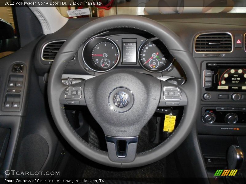 Black / Titan Black 2012 Volkswagen Golf 4 Door TDI