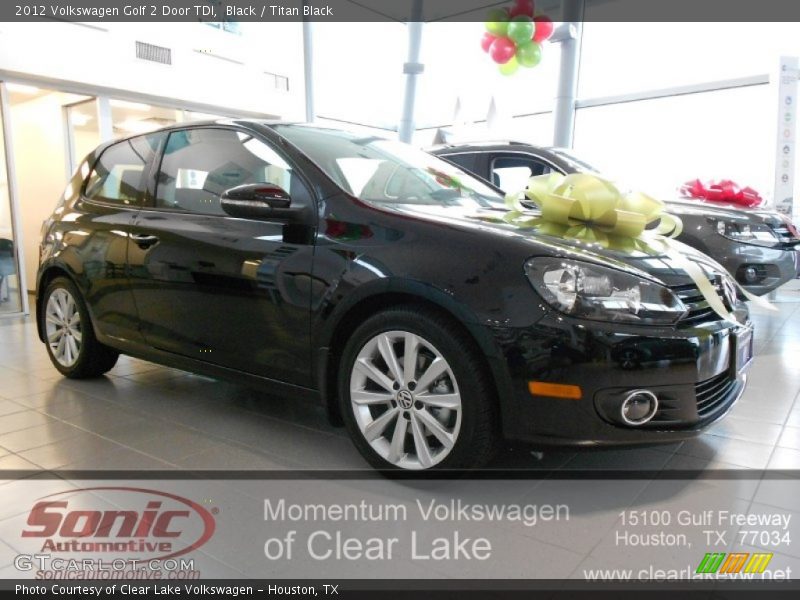 Black / Titan Black 2012 Volkswagen Golf 2 Door TDI