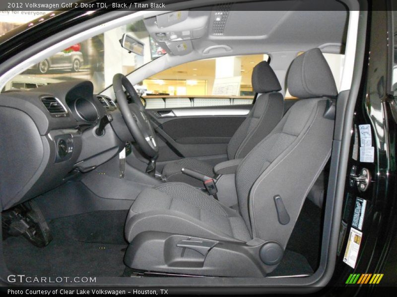  2012 Golf 2 Door TDI Titan Black Interior