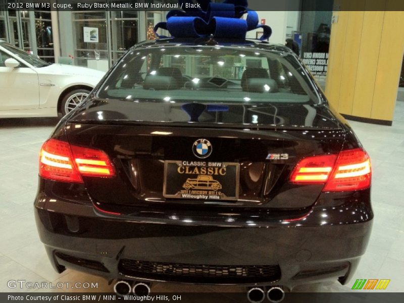 Ruby Black Metallic BMW Individual / Black 2012 BMW M3 Coupe
