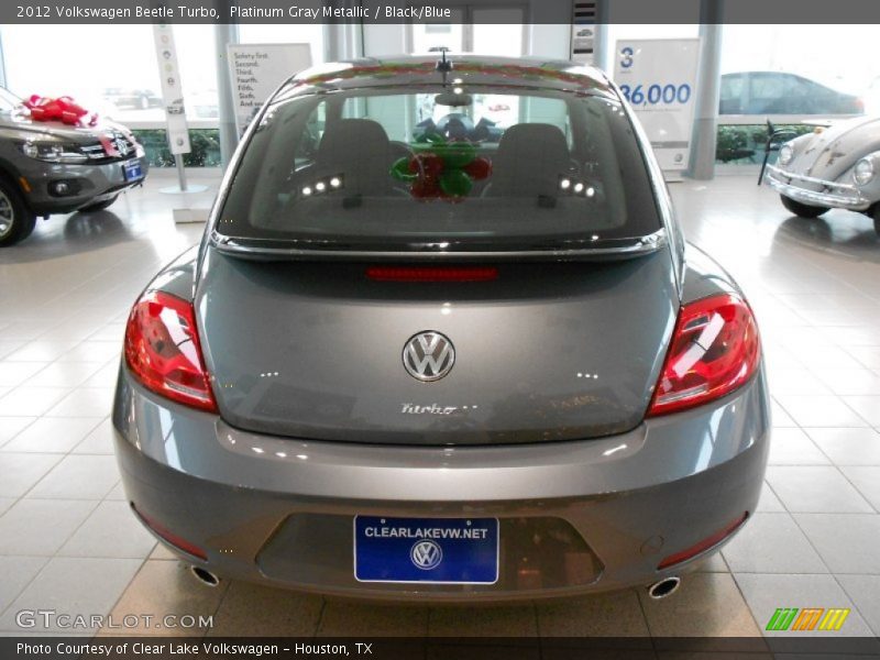 Platinum Gray Metallic / Black/Blue 2012 Volkswagen Beetle Turbo