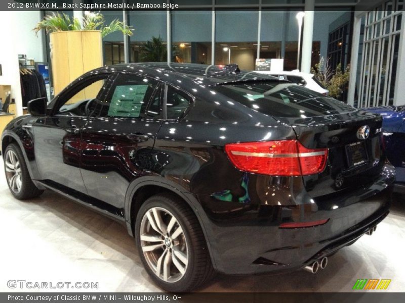 Black Sapphire Metallic / Bamboo Beige 2012 BMW X6 M