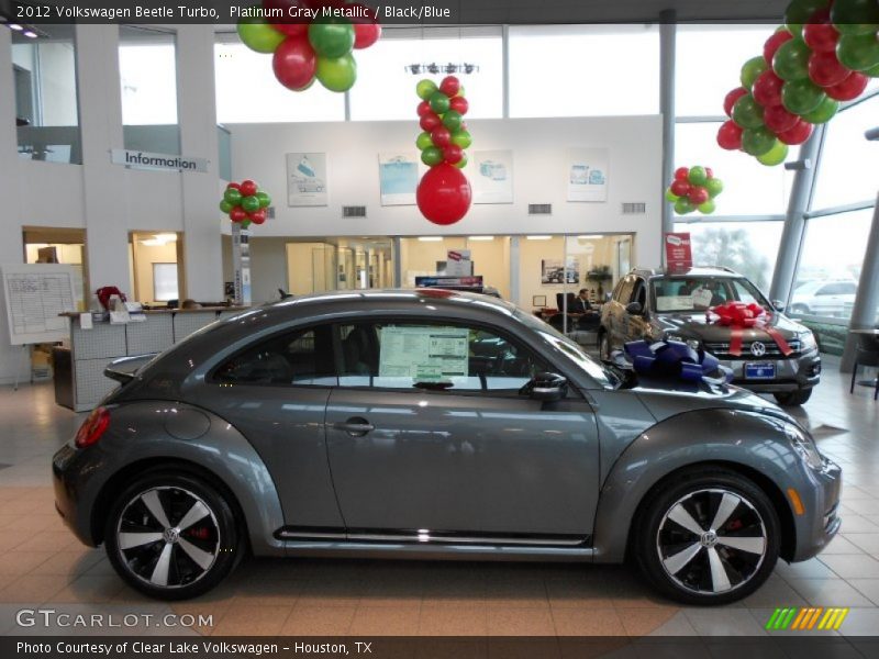 Platinum Gray Metallic / Black/Blue 2012 Volkswagen Beetle Turbo