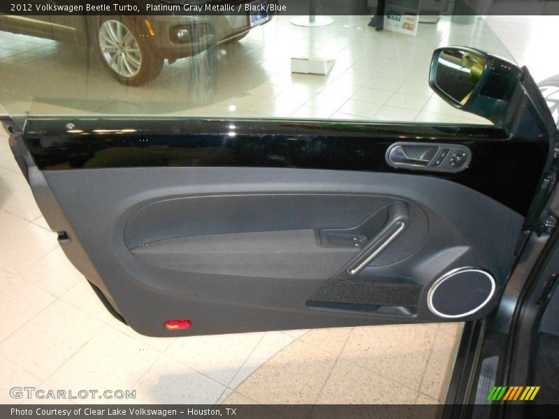 Platinum Gray Metallic / Black/Blue 2012 Volkswagen Beetle Turbo