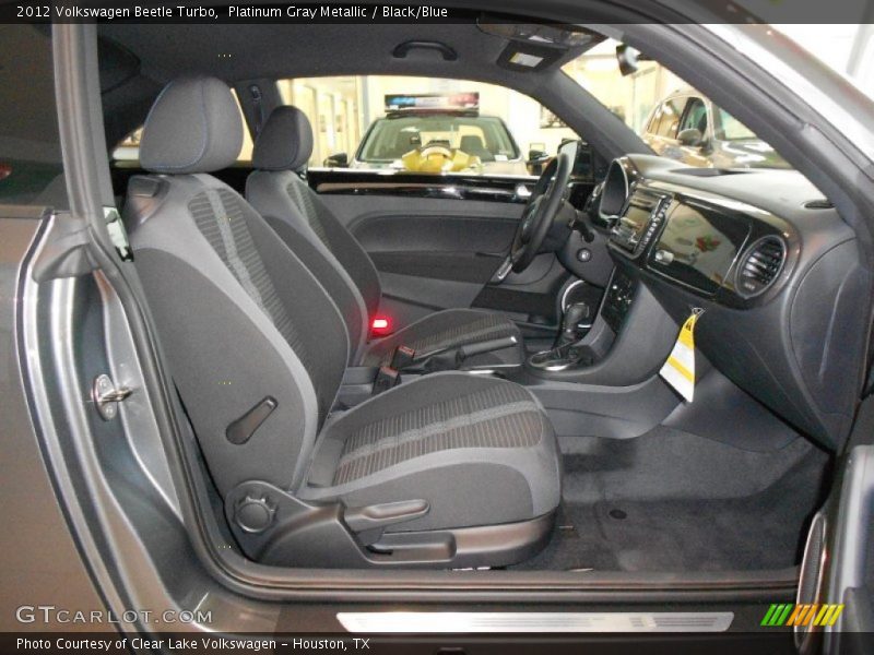 Platinum Gray Metallic / Black/Blue 2012 Volkswagen Beetle Turbo